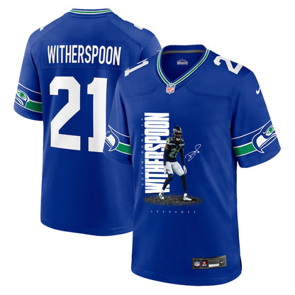 Devon Witherspoon 21 Seattle Seahawks Super Bowl LX Explosive Playmaker Jersey – Royal Blue