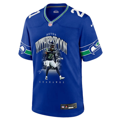 Devon Witherspoon 21 Seattle Seahawks Super Bowl LX Dynamic Ground Game Jersey – Royal Blue