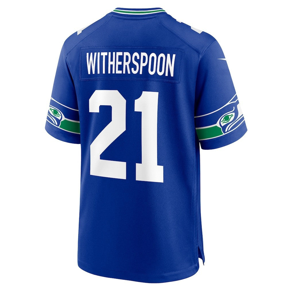Devon Witherspoon 21 Seattle Seahawks Super Bowl LX Electric Run Threat Jersey – Royal Blue
