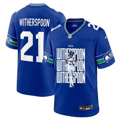 Devon Witherspoon 21 Seattle Seahawks Super Bowl LX Electric Run Threat Jersey – Royal Blue