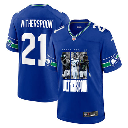 Devon Witherspoon 21 Seattle Seahawks Super Bowl LX Breakaway Speed Jersey – Royal Blue
