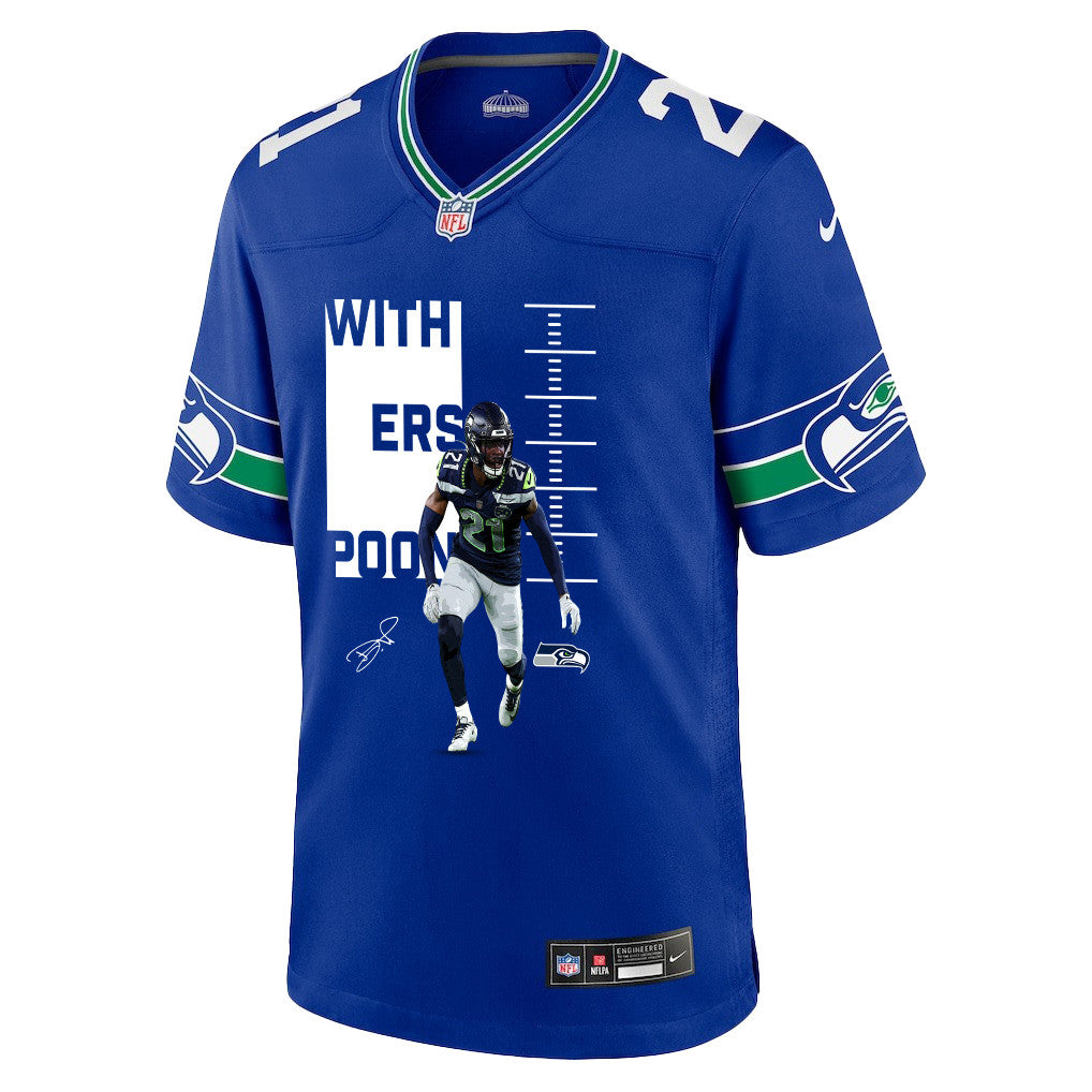 Devon Witherspoon 21 Seattle Seahawks Super Bowl LX Power & Precision Jersey – Royal Blue
