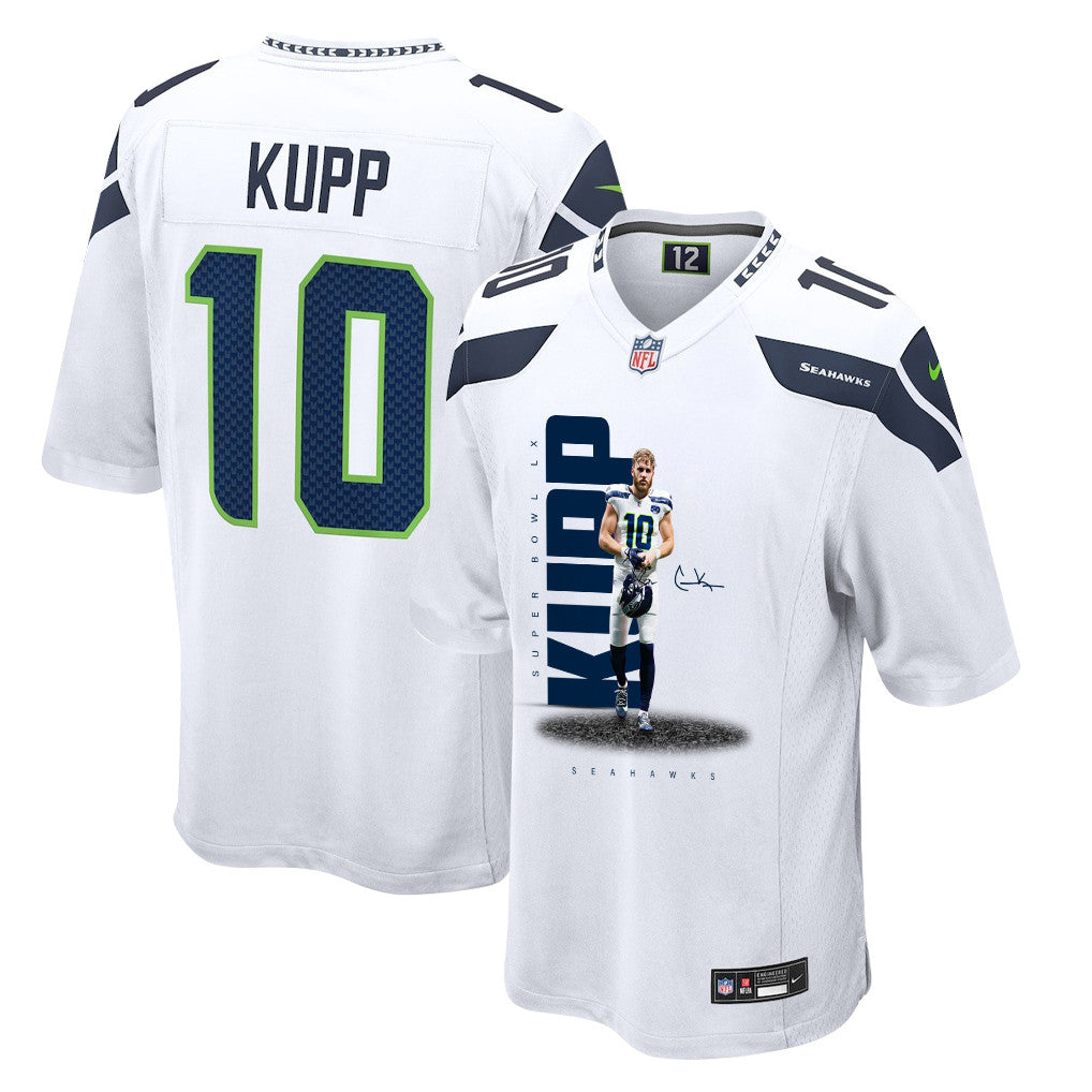 Cooper Kupp 10 Seattle Seahawks Super Bowl LX Explosive Playmaker Jersey – White