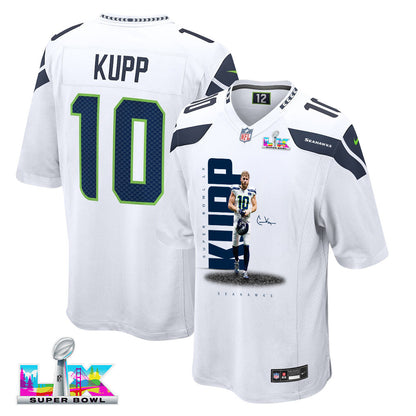 Cooper Kupp 10 Seattle Seahawks Super Bowl LX Explosive Playmaker Jersey – White
