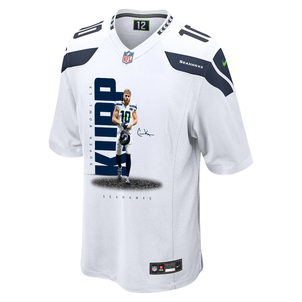 Cooper Kupp 10 Seattle Seahawks Super Bowl LX Explosive Playmaker Jersey – White