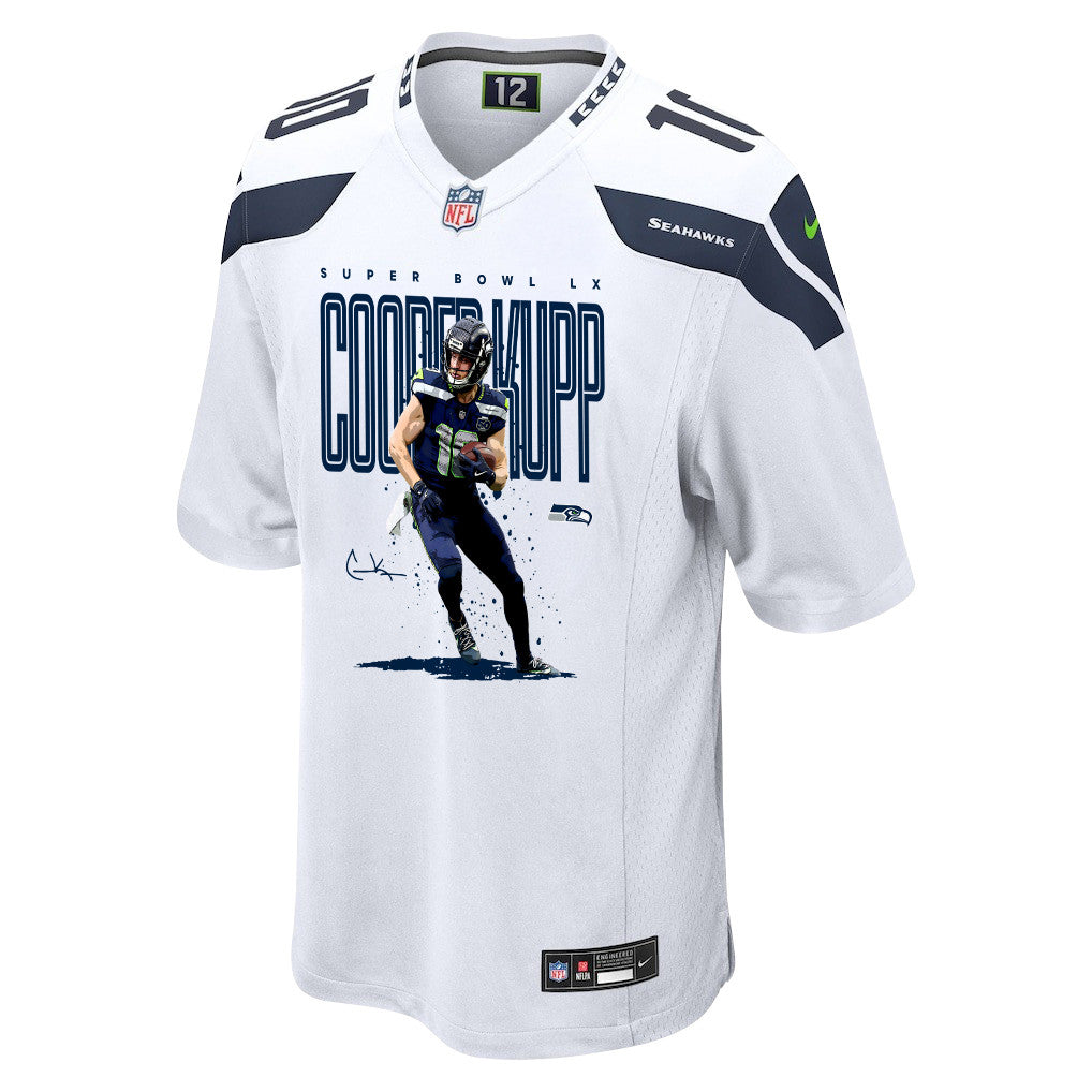 Cooper Kupp 10 Seattle Seahawks Super Bowl LX Rising Star Jersey – White
