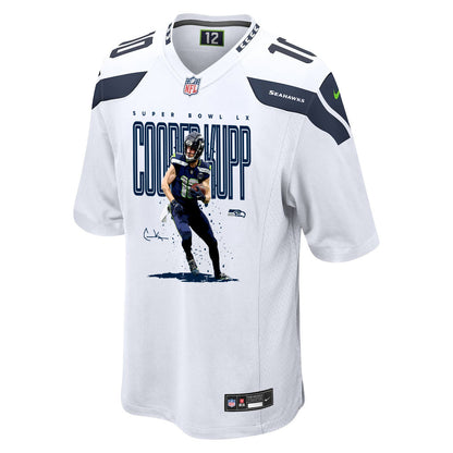 Cooper Kupp 10 Seattle Seahawks Super Bowl LX Rising Star Jersey – White