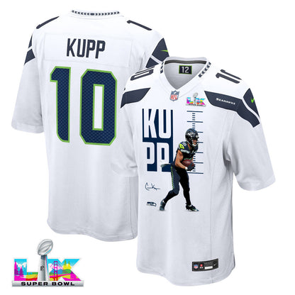 Cooper Kupp 10 Seattle Seahawks Super Bowl LX Breakaway Speed Jersey – White
