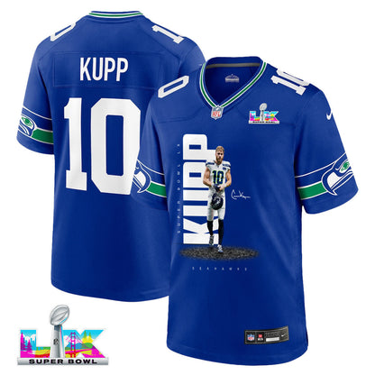 Cooper Kupp 10 Seattle Seahawks Super Bowl LX Explosive Playmaker Jersey – Royal Blue