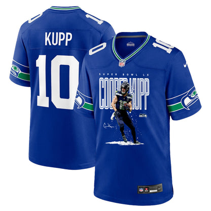 Cooper Kupp 10 Seattle Seahawks Super Bowl LX Rising Star Jersey – Royal Blue