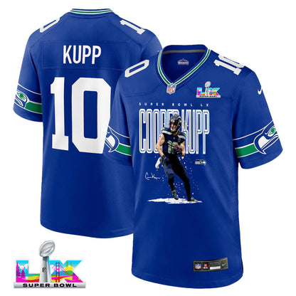 Cooper Kupp 10 Seattle Seahawks Super Bowl LX Rising Star Jersey – Royal Blue