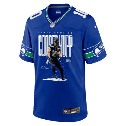 Cooper Kupp 10 Seattle Seahawks Super Bowl LX Rising Star Jersey – Royal Blue