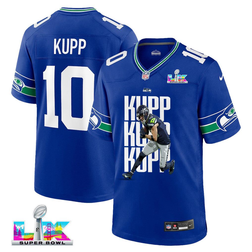 Cooper Kupp 10 Seattle Seahawks Super Bowl LX Dynamic Ground Game Jersey – Royal Blue