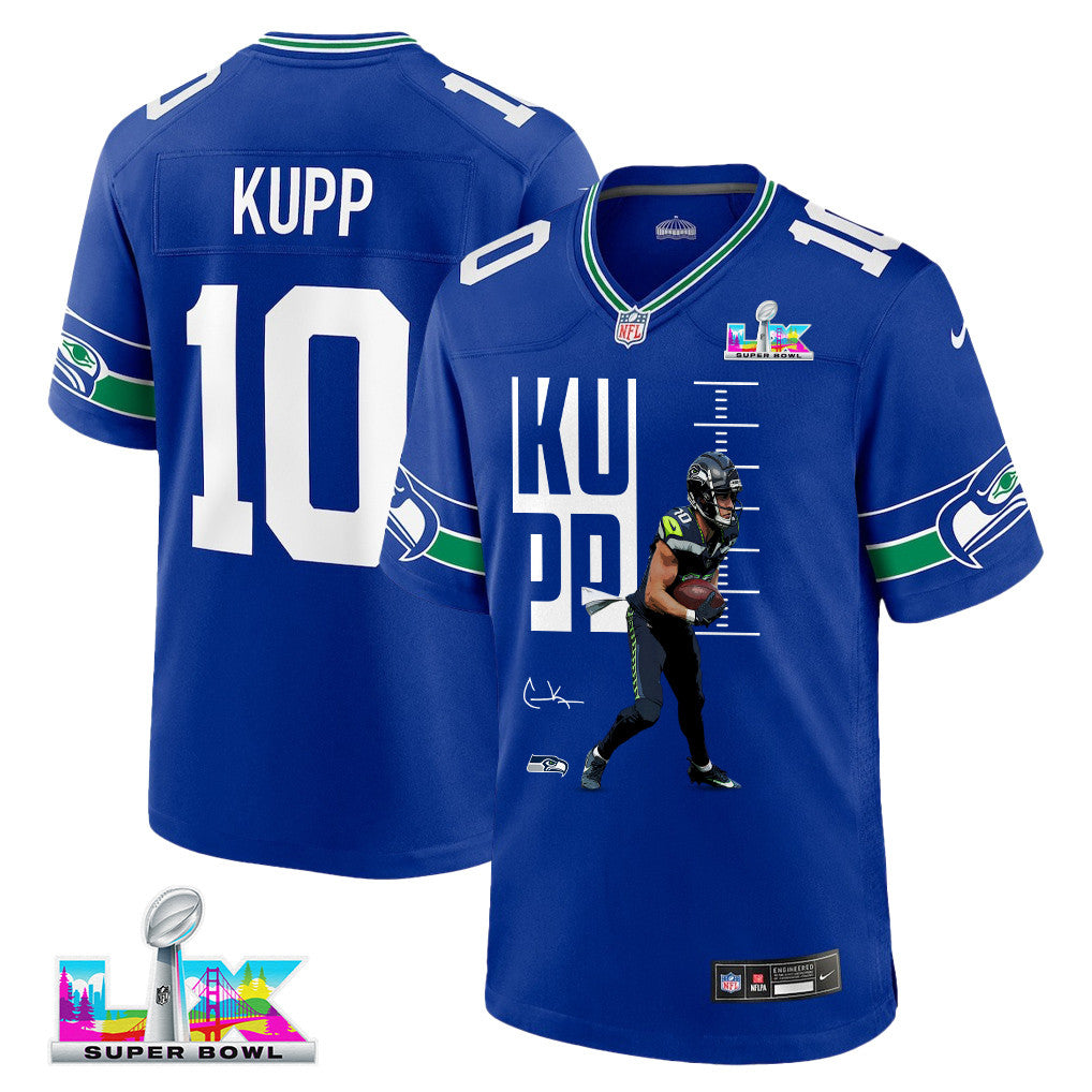 Cooper Kupp 10 Seattle Seahawks Super Bowl LX Breakaway Speed Jersey – Royal Blue