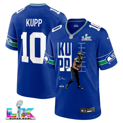 Cooper Kupp 10 Seattle Seahawks Super Bowl LX Breakaway Speed Jersey – Royal Blue