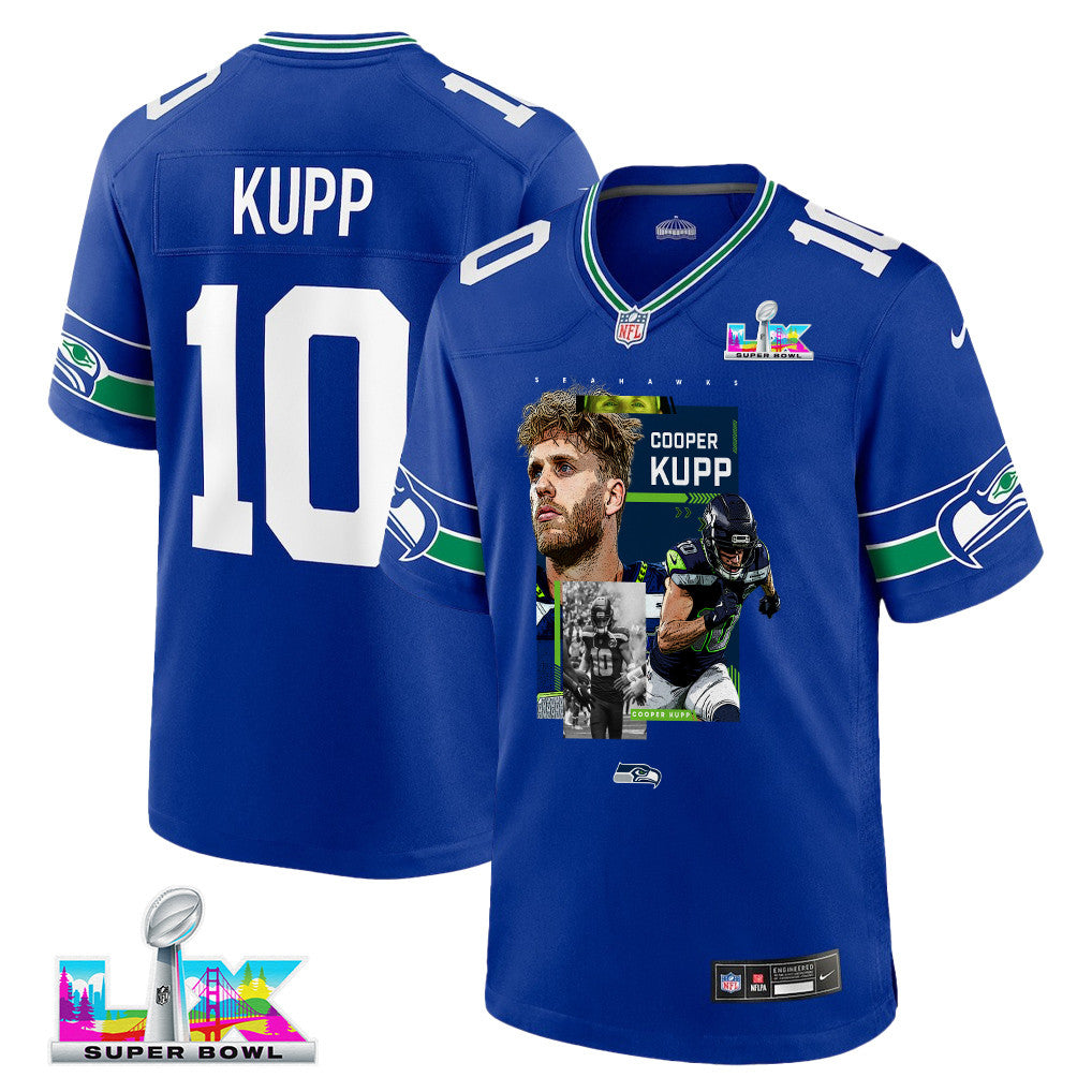 Cooper Kupp 10 Seattle Seahawks Super Bowl LX Power & Precision Jersey – Royal Blue