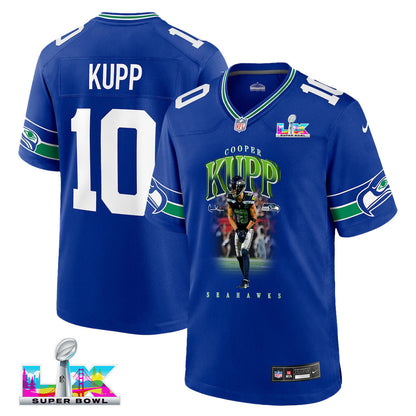 Cooper Kupp 10 Seattle Seahawks Super Bowl LX Backfield Beast Jersey – Royal Blue