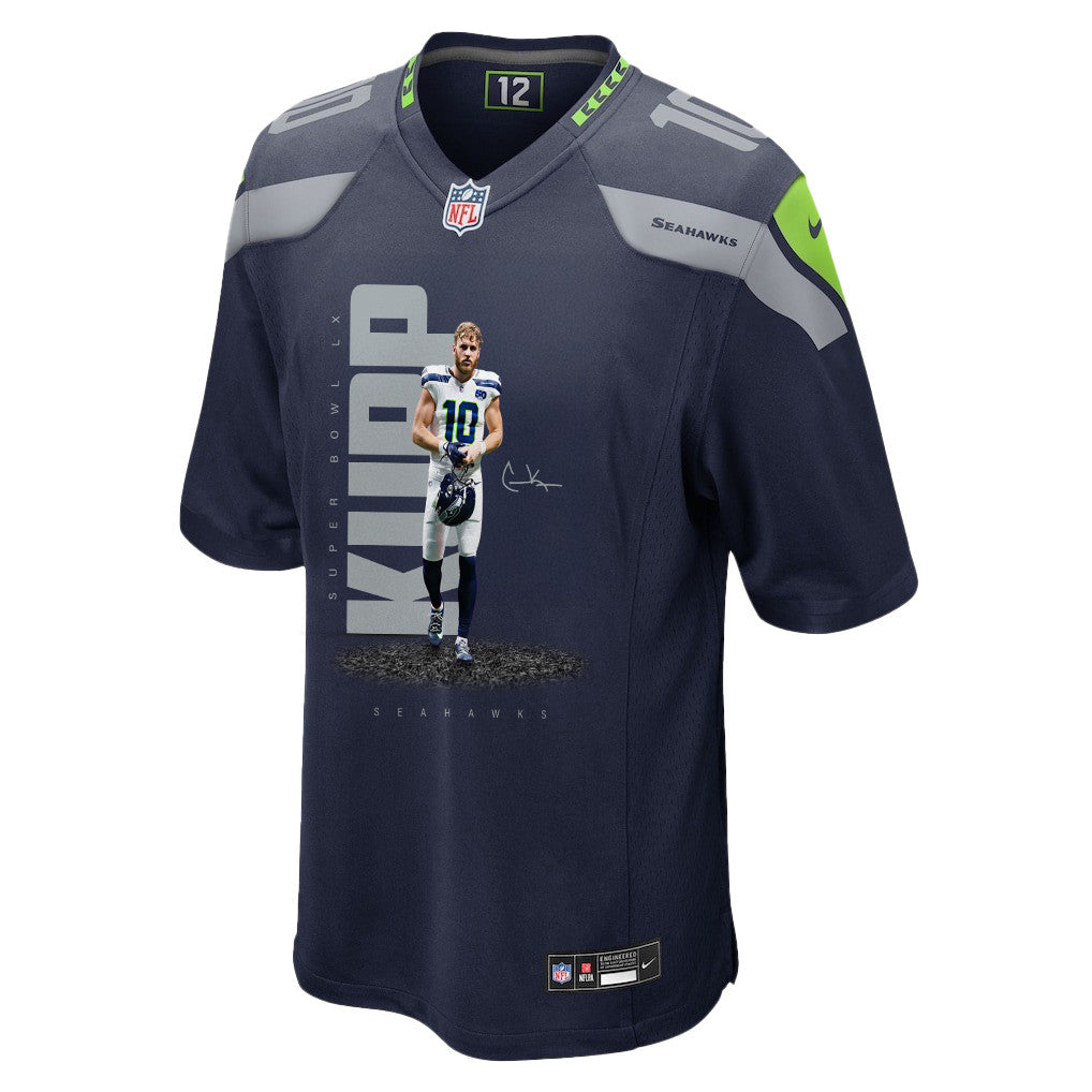 Cooper Kupp 10 Seattle Seahawks Super Bowl LX Explosive Playmaker Jersey – Navy