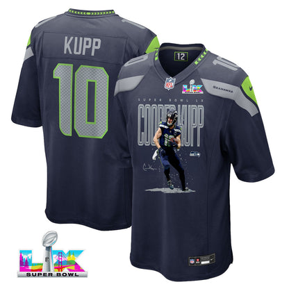 Cooper Kupp 10 Seattle Seahawks Super Bowl LX Rising Star Jersey – Navy
