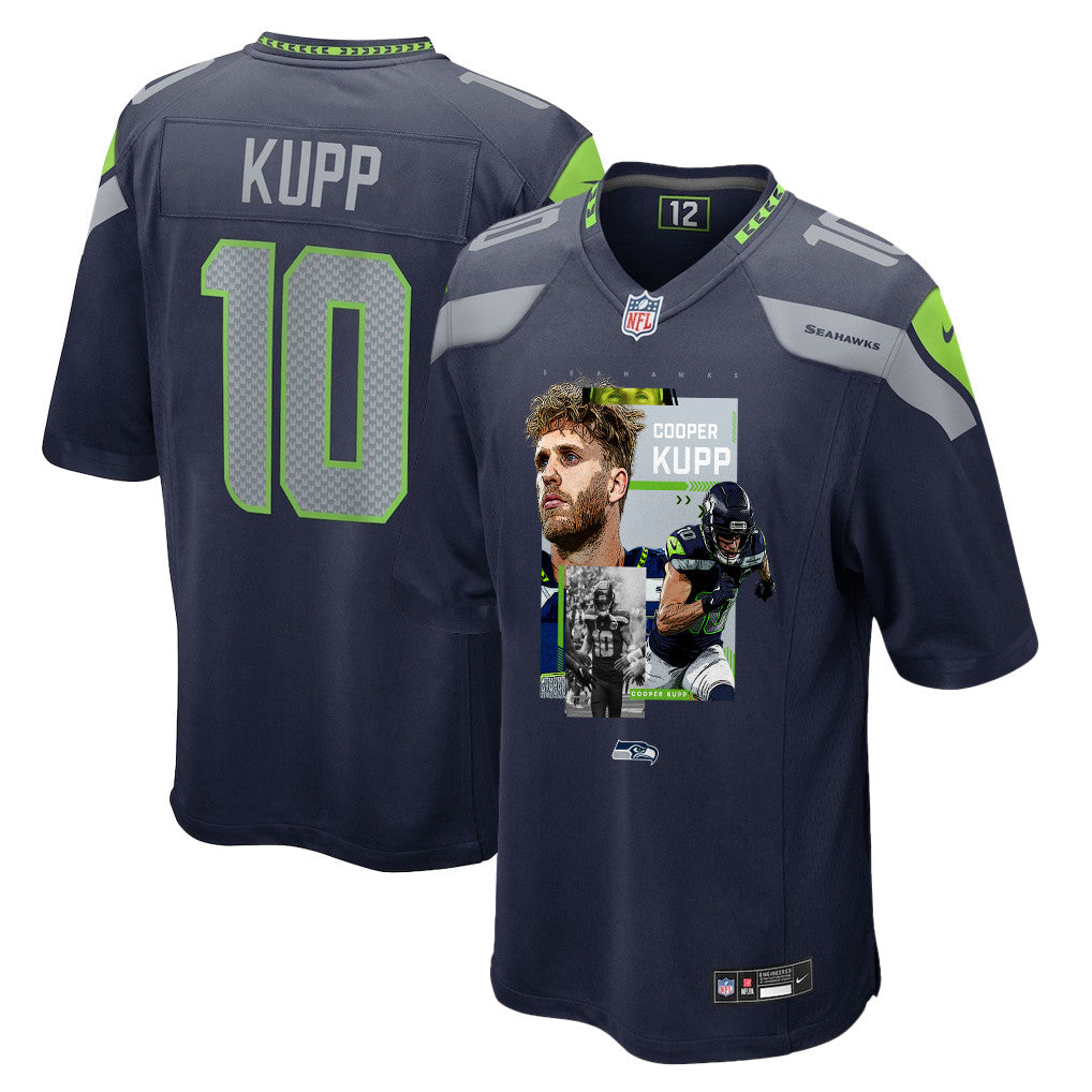 Cooper Kupp 10 Seattle Seahawks Super Bowl LX Power & Precision Jersey – Navy