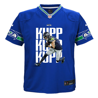 Cooper Kupp 10 Seattle Seahawks Super Bowl LX Offensive Powerhouse YOUTH Game Jersey– Royal Blue
