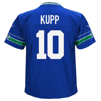 Cooper Kupp 10 Seattle Seahawks Super Bowl LX Dominant Playmaker YOUTH Game Jersey – Royal Blue