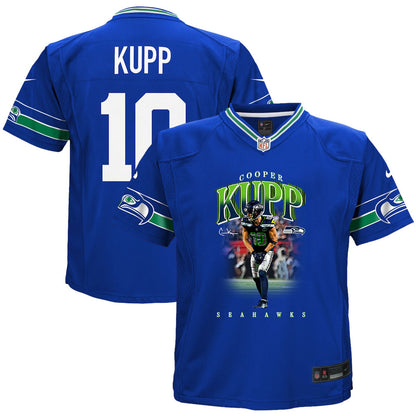 Cooper Kupp 10 Seattle Seahawks Super Bowl LX High-Impact Performer YOUTH Jersey – Royal Blue