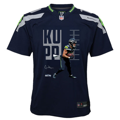 Cooper Kupp 10 Seattle Seahawks Super Bowl LX Game-Breaking Star YOUTH Game Jersey– Navy