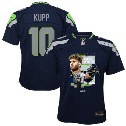Cooper Kupp 10 Seattle Seahawks Super Bowl LX Dominant Playmaker YOUTH Game Jersey – Navy