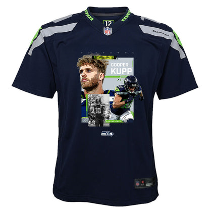 Cooper Kupp 10 Seattle Seahawks Super Bowl LX Dominant Playmaker YOUTH Game Jersey – Navy
