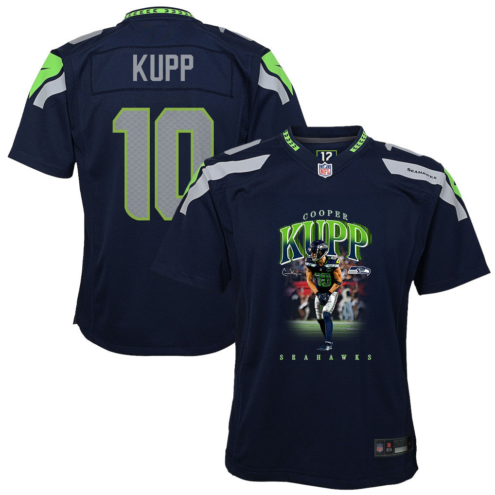 Cooper Kupp 10 Seattle Seahawks Super Bowl LX High-Impact Performer YOUTH Jersey – Navy