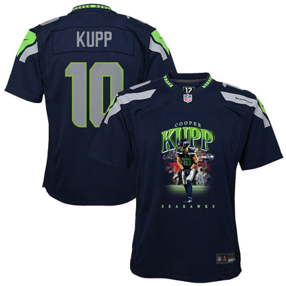 Cooper Kupp 10 Seattle Seahawks Super Bowl LX High-Impact Performer YOUTH Jersey – Navy