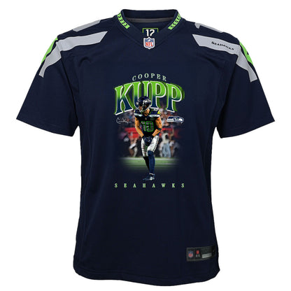 Cooper Kupp 10 Seattle Seahawks Super Bowl LX High-Impact Performer YOUTH Jersey – Navy