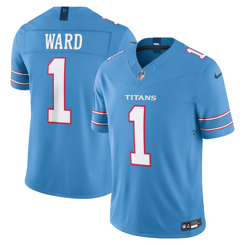 Cameron Ward 1 Tennessee Titans Vapor F.U.S.E. Jersey - Light Blue