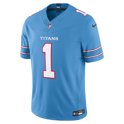Cameron Ward 1 Tennessee Titans Vapor F.U.S.E. Jersey - Light Blue