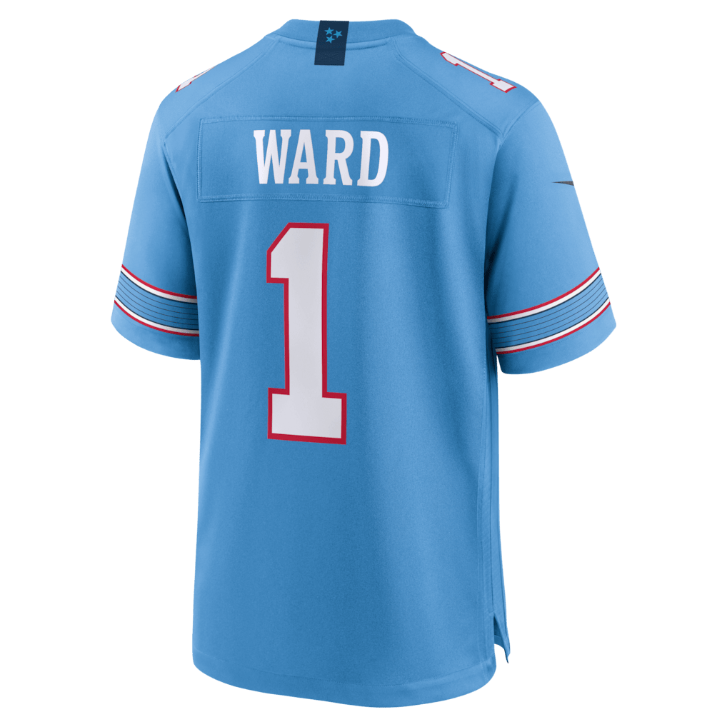 Cameron Ward 1 Tennessee Titans Game Jersey - Light Blue