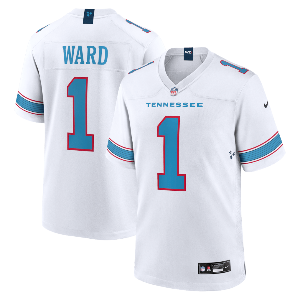 Cameron Ward 1 Tennessee Titans Game Jersey - White