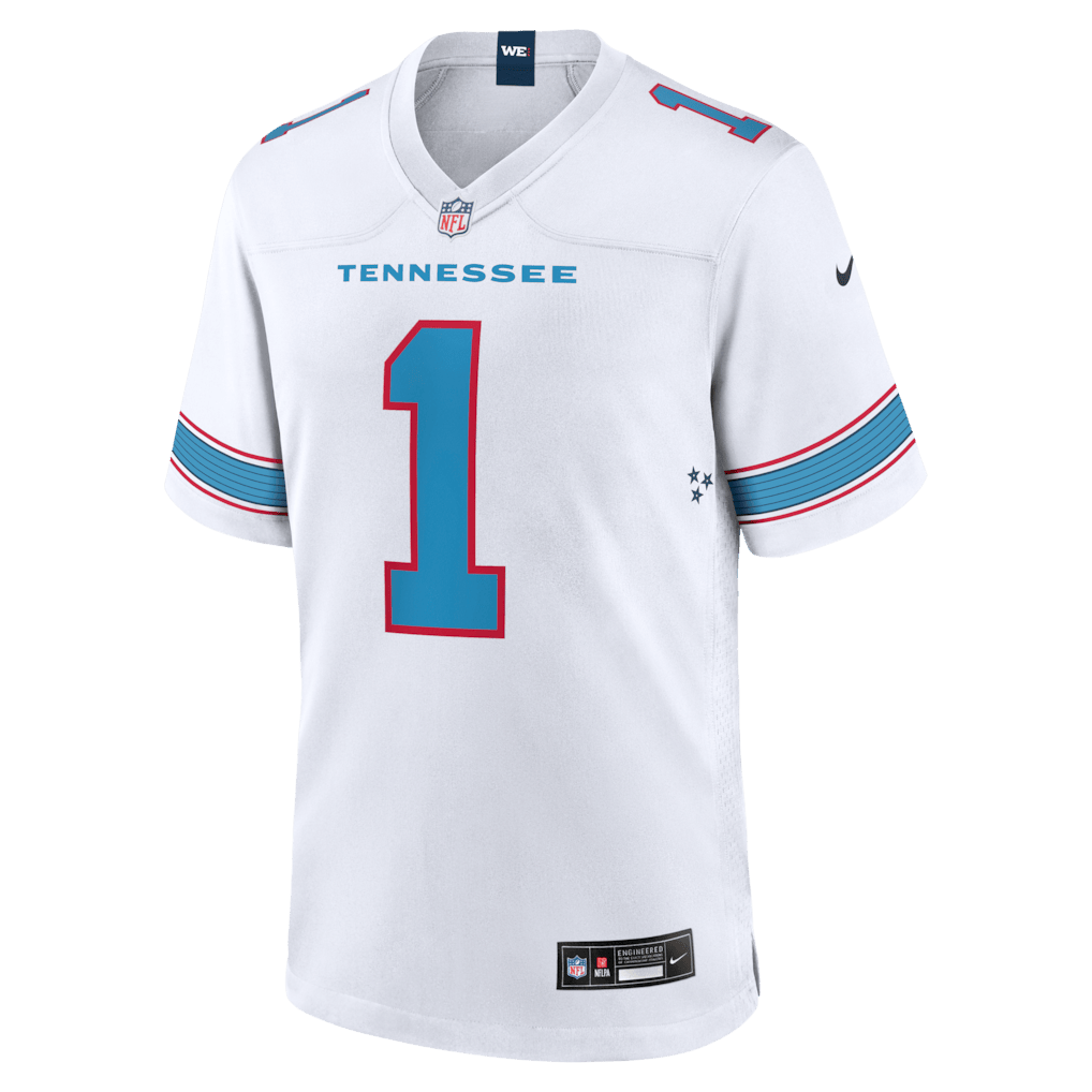 Cameron Ward 1 Tennessee Titans Game Jersey - White