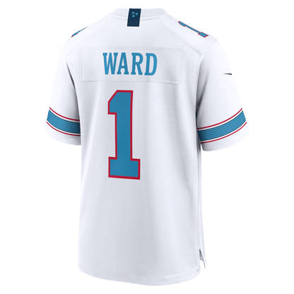 Cameron Ward 1 Tennessee Titans Game Jersey - White