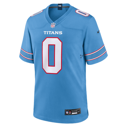 Calvin Ridley 0 Tennessee Titans Game Jersey - Light Blue