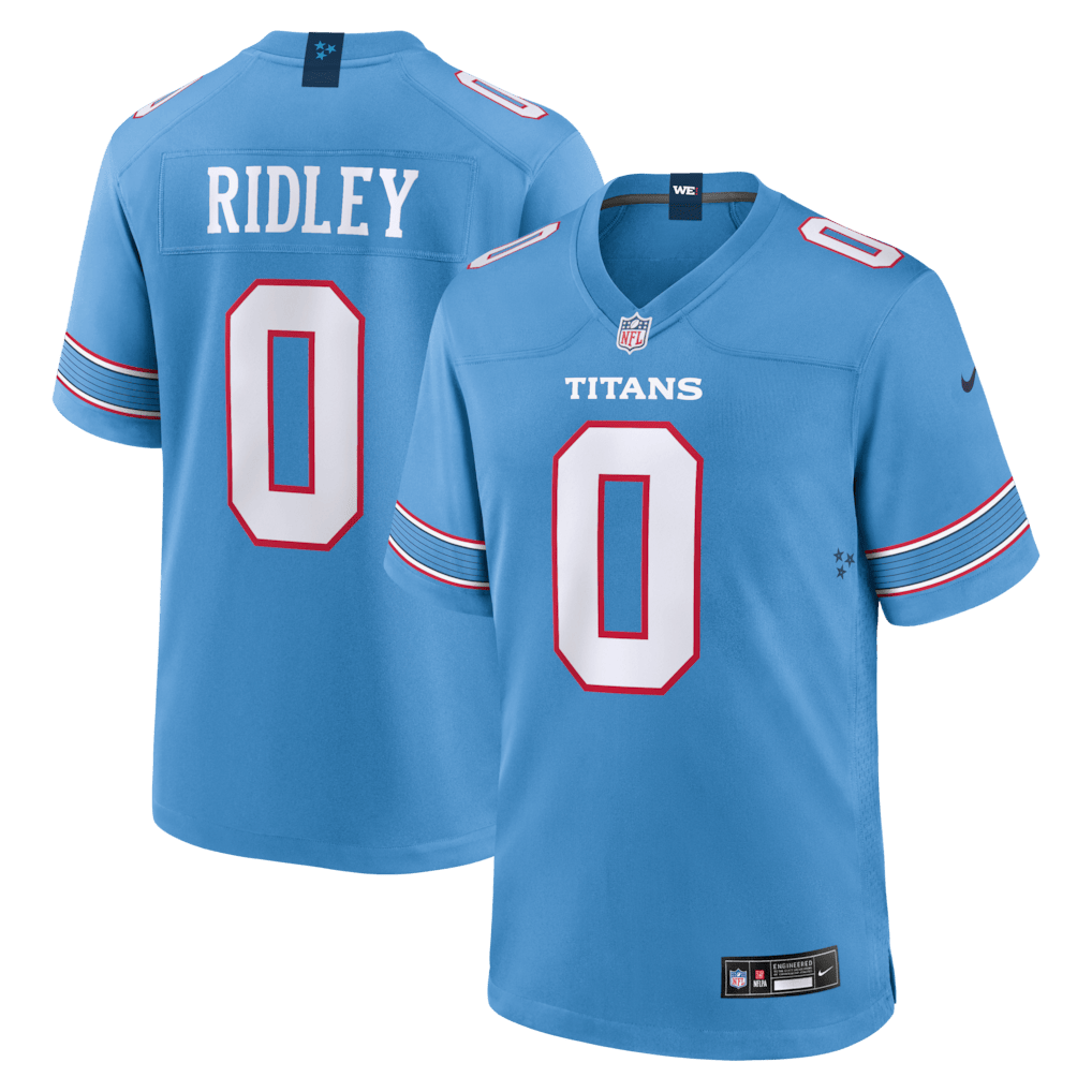 Calvin Ridley 0 Tennessee Titans Game Jersey - Light Blue