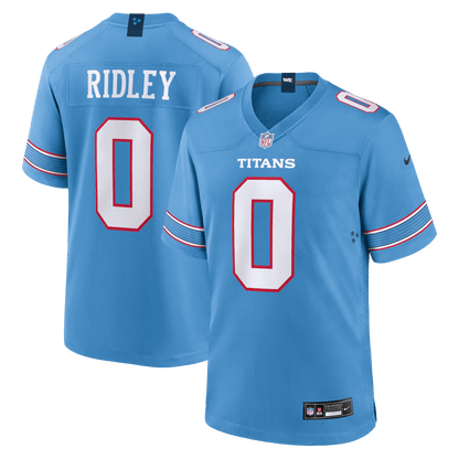 Calvin Ridley 0 Tennessee Titans Game Jersey - Light Blue