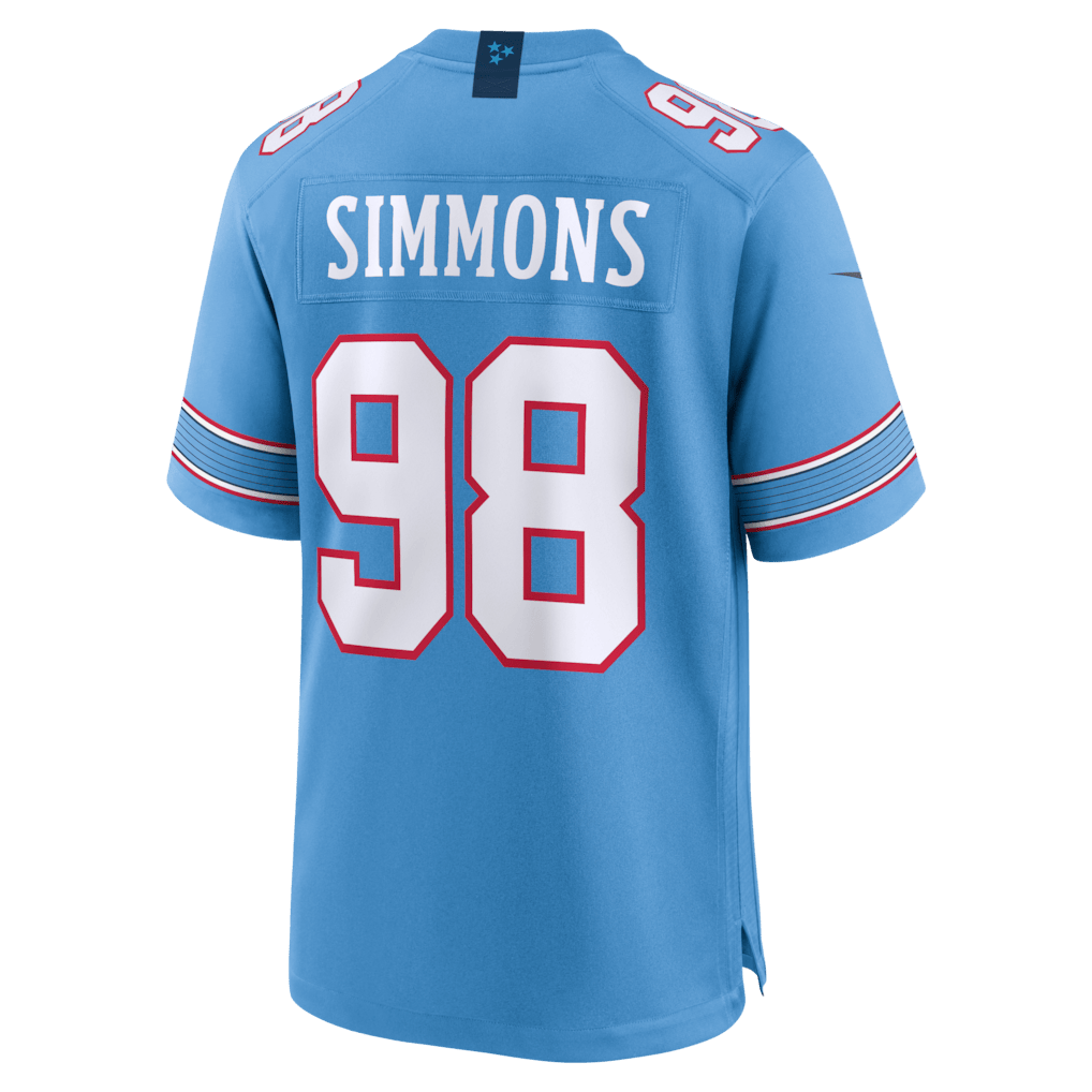 Jeffery Simmons 98 Tennessee Titans Game Jersey - Light Blue