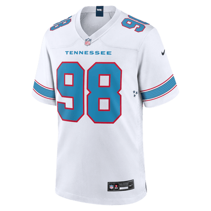 Jeffery Simmons 98 Tennessee Titans Game Jersey - White