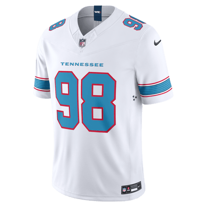 Jeffery Simmons 98 Tennessee Titans Vapor F.U.S.E. Jersey - White