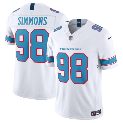Jeffery Simmons 98 Tennessee Titans Vapor F.U.S.E. Jersey - White