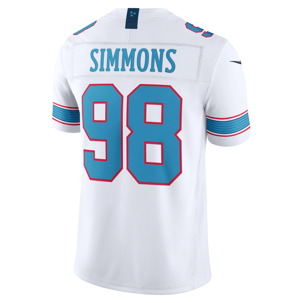 Jeffery Simmons 98 Tennessee Titans Vapor F.U.S.E. Jersey - White
