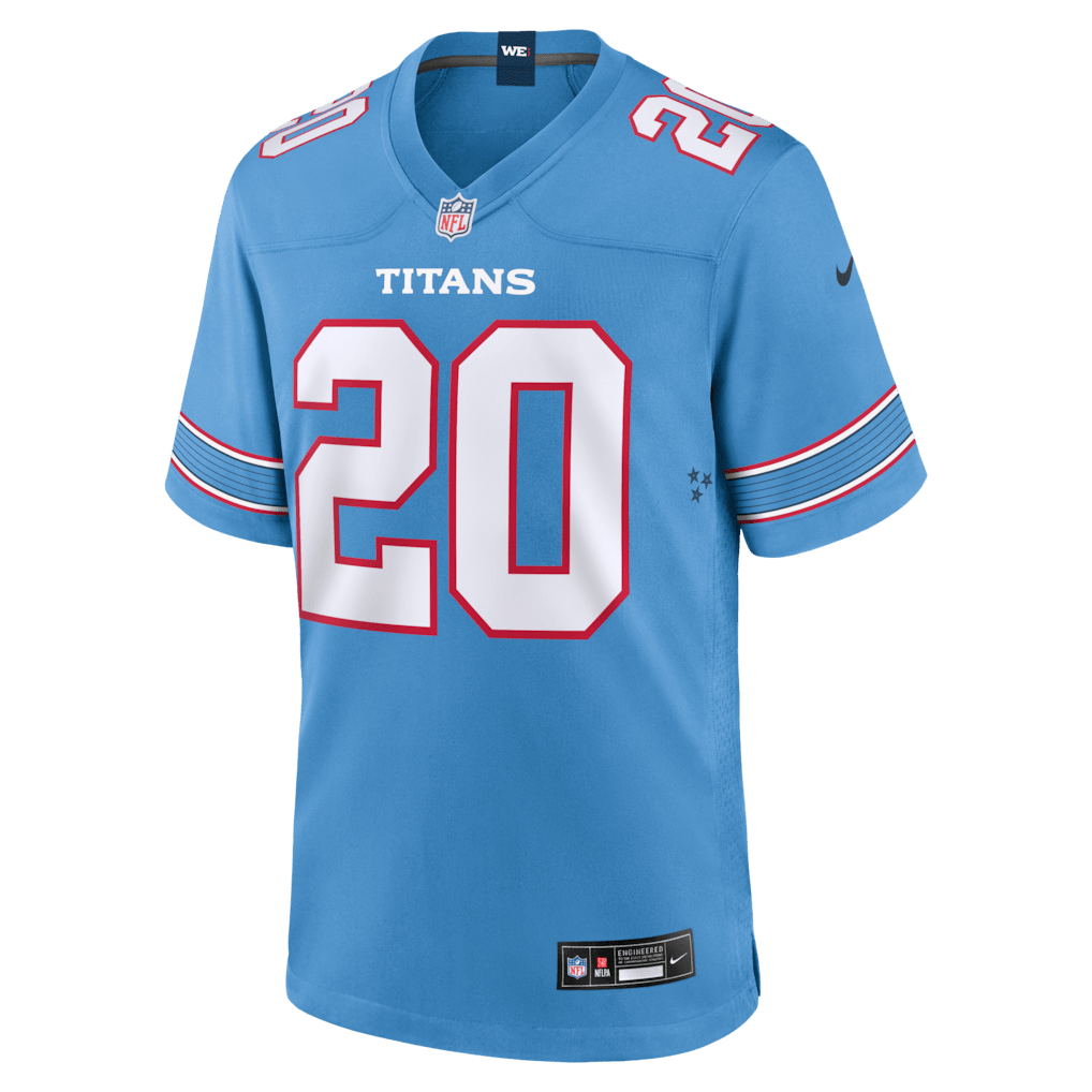 Tony Pollard 20 Tennessee Titans Game Jersey - - Light Blue