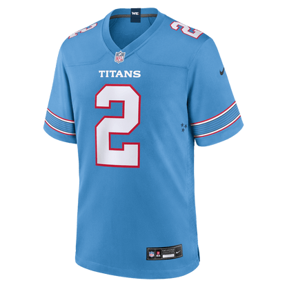 Tyjae Spears 2 Tennessee Titans Game Jersey - - Light Blue