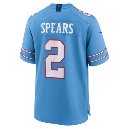 Tyjae Spears 2 Tennessee Titans Game Jersey - - Light Blue